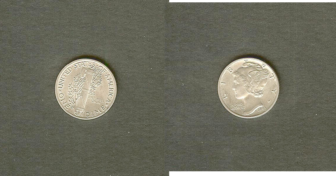 USA dime 10 cents 1943 Unc